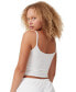 ფოტო #2 პროდუქტის Women's Peached Jersey Henley Camisole Top