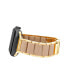 ფოტო #6 პროდუქტის Women's Taupe Silicone and Gold-Tone Alloy Link Bracelet Compatible with 38mm/40mm/41mm Apple Watch