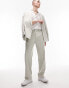 Фото #3 товара Topman wide leg suit trousers in light khaki