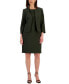 ფოტო #1 პროდუქტის Women's Collarless Jacket & Sheath Dress Suit, Regular & Petite