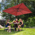 Фото #4 товара Садовый зонт на квадратном выносе 250 x 250 см бордовый Uniprodo