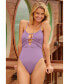 Фото #3 товара Women's Color Code Cutout One-Piece Swimsuit