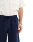 Jack & Jones loose fit linen short in navy