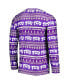 ფოტო #3 პროდუქტის Men's Purple TCU Horned Frogs Swivel Long Sleeve T-shirt and Pants Sleep Set