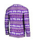 Фото #3 товара Men's Purple TCU Horned Frogs Swivel Long Sleeve T-shirt and Pants Sleep Set