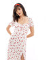 Фото #1 товара Hollister floral midi dress in white