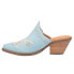 Фото #3 товара Dingo Wildflower Floral Mule Bootie Womens Blue Casual Boots DI964-400