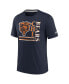 Men's Navy Chicago Bears Wordmark Logo Tri-Blend T-shirt