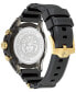 Men's Icon Active Swiss Chronograph Diamond (0.80 ct. t.w.) Black Silicone Strap Watch 44mm