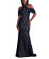 ფოტო #1 პროდუქტის Women's Kato Embroidered Off-Shoulder Halter Gown