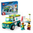 LEGO Emergency Ambulance And Boy With Snowboard Construction Game