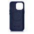Фото #3 товара Чехол из натуральной кожи для iPhone 14 Pro Max ICARER значек MagSafe Натуральная кожа голубого цвета