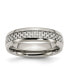 Фото #1 товара Stainless Steel Polished Grey Carbon Fiber Inlay 6mm Band Ring