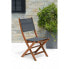 CHILLVERT Napoles FSC Eucalyptus And Fabric Folding Chair 50.65x49.6x93.2 cm