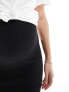 Mamalicious Maternity seamless support textured mini skirt in black