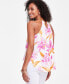 ფოტო #2 პროდუქტის Women's Floral-Print Halter Top, Created for Macy's