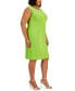 Фото #3 товара Plus Size Sleeveless Inset-Waistband Sheath Dress