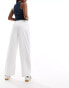 River Island palazzo pull on trousers in white