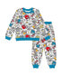 ფოტო #1 პროდუქტის Little Boys Sonic the Hedgehog Tails Knuckles French Terry Sweatshirt and Jogger Pants Set to