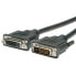 Фото #2 товара VALUE Monitor DVI Cable - DVI (24+1) - Dual Link - M/F 5.0 m - 5 m - DVI-D - DVI-D - Male - Female - Black