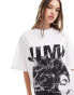 ASOS DESIGN boyfriend fit t-shirt with jimi hendrix licence graphic in white