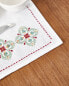 Embroidered cotton linen placemat