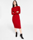 Фото #1 товара Mock-Neck Midi Dress, Created for Macy's
