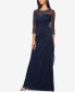 Фото #6 товара Women's Illusion Embellished A-Line Gown