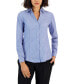 Фото #1 товара Women's Striped Easy Care Button Up Long Sleeve Blouse