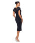 Women's Illusion Boat-Neck Short-Sleeve Dress
