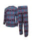 ფოტო #1 პროდუქტის Men's Navy Cleveland Guardians Knit Ugly Sweater Long Sleeve Top and Pants Set