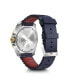 ფოტო #4 პროდუქტის Men's Journey 1884 Quartz Three Hands Steel Aluminum Rubber Strap Watch 43mm