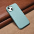 Skórzane etui iPhone 14 magnetyczne z MagSafe Litchi Premium Leather Case zielony
