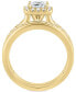 ფოტო #3 პროდუქტის Diamond Princess Halo Bridal Set (1-1/2 ct. t.w.) in 14k Gold