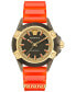 ფოტო #1 პროდუქტის Men's Swiss Icon Active Orange Silicone Strap Watch 42mm