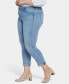 ფოტო #6 პროდუქტის Plus Size Sheri Slim Ankle Jean with Roll Cuffs