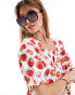 Фото #4 товара Pieces blouson top co-ord in tomato girl print