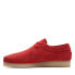 Clarks Weaver 26169441 Mens Red Suede Oxfords & Lace Ups Casual Shoes