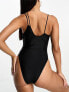 NA-KD cut out detail swimsuit in black