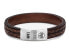 Men´s Leather Bracelet Stranded Cognac RR-L0079-S