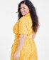 Фото #5 товара Блузка Nina Parker в стиле «Trendy Plus Size» с укороченной длиной и узловой отделкой, созданная для Macy's