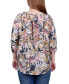 3/4 Sleeve Drawstring Neck Blouse