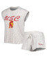ფოტო #1 პროდუქტის Women's Cream USC Trojans Montana T-shirt and Shorts Sleep Set