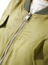 Фото #3 товара ONLY cropped high shine bomber jacket in khaki