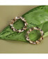ფოტო #2 პროდუქტის Women's Silver Circular Stone Drop Earrings