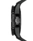Men's Swiss Automatic Chronometer Ocean Star Diver 600 Black Rubber Strap Watch 43.5mm