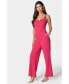 Women's Scuba Crepe Jumpsuit With Strap Розовый, Small - фото #2