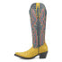 Фото #3 товара Dingo Selene Ostrich Print Snip Toe Cowboy Womens Blue, Yellow Casual Boots DI2