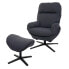 Relaxsessel + Hocker L12 drehbar