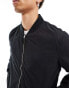 AllSaints Bassett bomber jacket in black